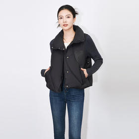 【高货wl】全新升级【铂金会员367/天猫499/差价132】(13251) 洛诗琳秋冬趣味爱心百搭时尚通勤轻暖90%白鸭绒马甲羽绒服