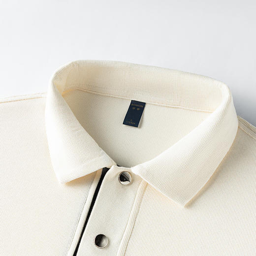 【7A抗菌 棉混纺】罗蒙春秋男装长袖POLO衫男士休闲百搭舒适星空格polo衫男长袖t恤 商品图11