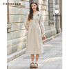 Famecoco范可儿连衣裙纯棉娃娃领高腰文艺女装长裙FAB8FA011 商品缩略图0