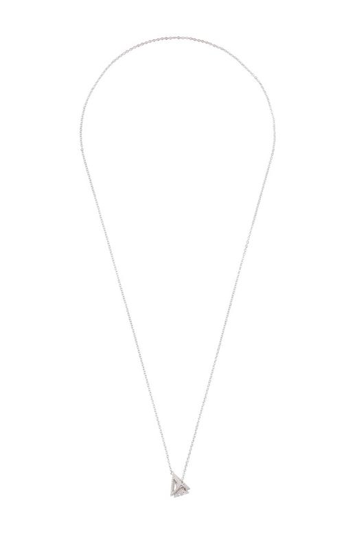 SUMMER & SAGE 椎体吊坠银色项链 4419 商品图1