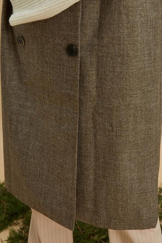 DAMO WANG/王大墨 驼色无领马甲 13954 商品图3