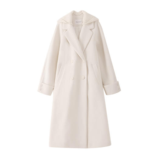 鹿向南「冬日小暖炉」单面毛呢外套大衣2024秋冬女气质呢子外套 商品图4