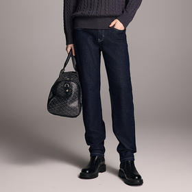 棉仓357819005-羊毛锥型水洗牛仔裤