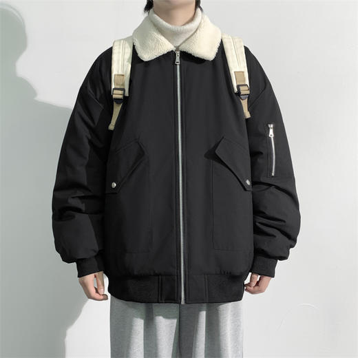 【新款DXC】大依优型大码翻领棉服保暖棉衣加厚加肥加大上衣男士外套胖子潮款 商品图2