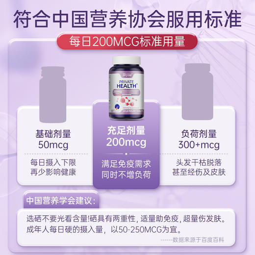 skyoo美国原装进口麦芽硒片天然补硒提高免疫力【1357】 商品图4