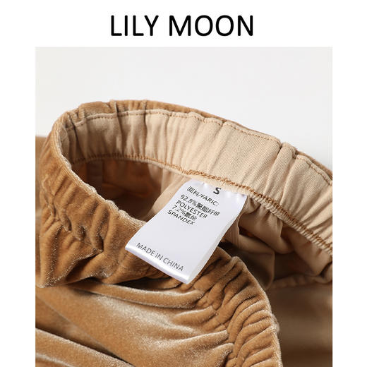 LILYMOON秋冬直筒丝绒阔腿裤高级感进口丝绒光泽宽松显瘦休闲裤 商品图7