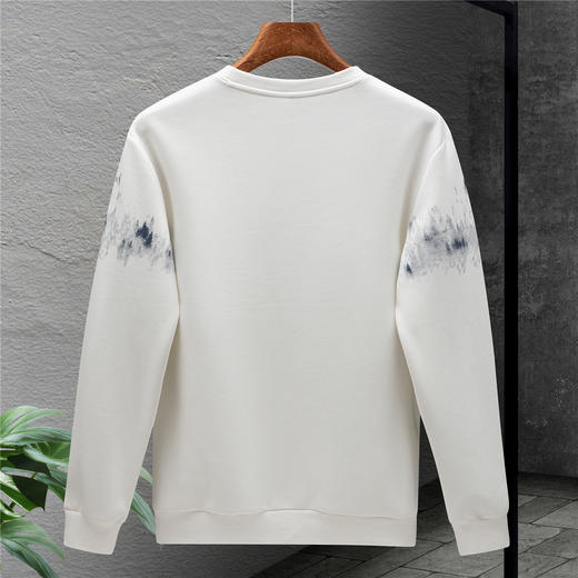 【凹凸工艺 蚕丝混纺】罗蒙春秋男装卫衣中国风7A抗菌卫衣男士秋装上衣男卫衣 商品图4