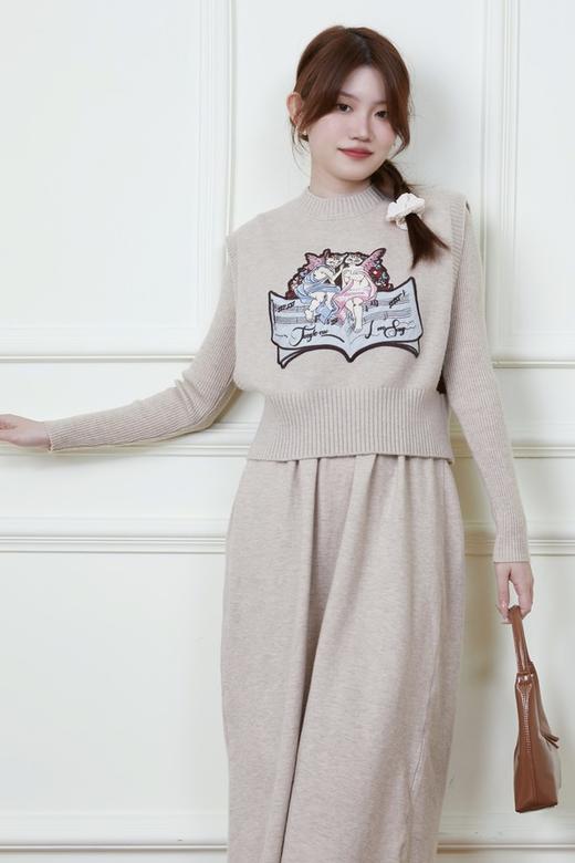 Stay2Weeks 猫咪刺绣马甲连衣裙套装 19099 商品图0