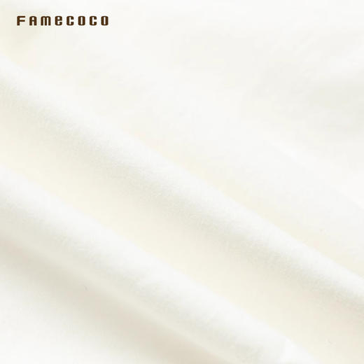 Famecoco范可儿衬衫基础款明线纯棉翻领长袖女装衬衣FAB8BH017 商品图4