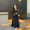 奢姿2024年秋季新款大码女装法式气质裙子胖妹妹珍珠织带连衣裙9943891443 商品缩略图3