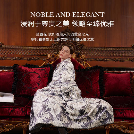 唐顿庄园柔绒毯 商品图2