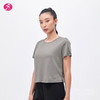一梵PiMa棉短款侧边开叉宽松 2色短袖瑜伽T恤上衣 商品缩略图7