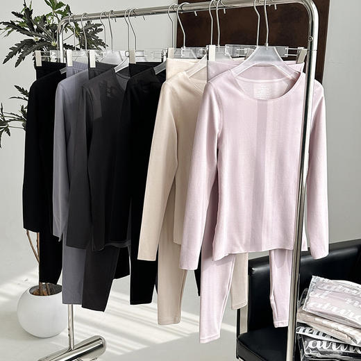 【科技循环暖】官网899！蚕丝羊绒蛋白混纺保暖内衣套装男女款发热抗寒内搭打底情侣同款 商品图3