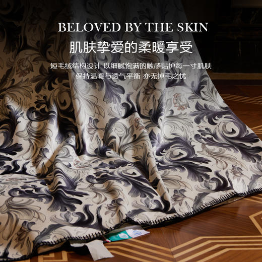 唐顿庄园柔绒毯 商品图3