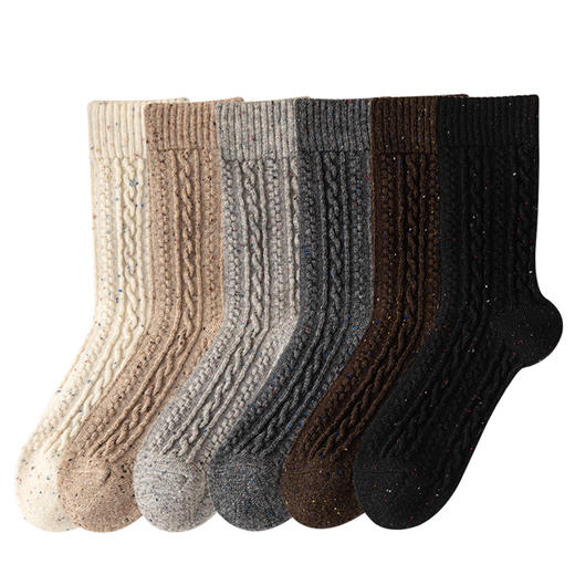 【保暖不冻脚&秋冬羊毛袜】一袜两穿可直可堆随心搭，温暖加倍越走越暖，复古堆堆袜长筒羊绒中筒袜子女袜QQ 商品图4