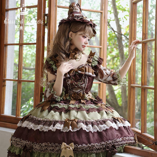 【全款预售】安东尼蛋糕日常OP 叶的脉络 枫叶/枯叶 古典玩偶 Lolita【2025年8月31日起发货】 商品图8
