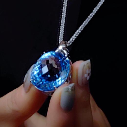 天空蓝 托帕石项坠 商品图2