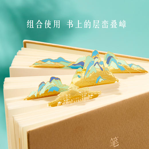 【故宫文具】千里江山书签套装礼盒博物馆文创伴手礼生日礼物 商品图1
