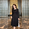 奢姿2024年秋季新款大码女装法式气质裙子胖妹妹珍珠织带连衣裙9943891443 商品缩略图1