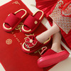【百年恩爱双心结，千里姻缘一线牵~】结婚拖鞋喜庆红色一对 夏季eva情侣款高级感婚鞋 家居陪嫁新婚拖鞋-QQ 商品缩略图2
