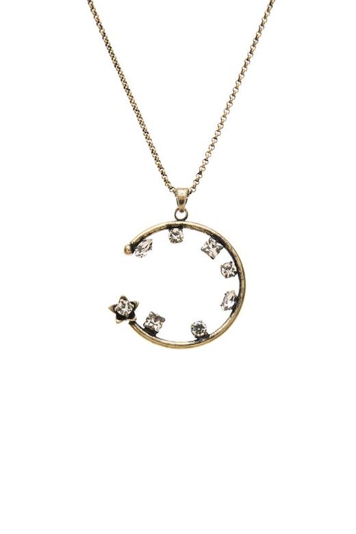 NOIR 几何圆环锆石项链 4163 商品图3