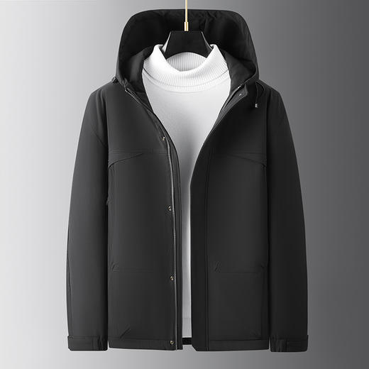 【新款DDP】大依优型大码棉服棉衣连帽加绒外套加肥加大上衣男士外套胖子 商品图3