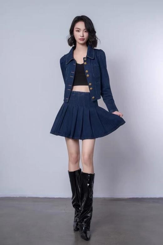 Stay2Weeks 宫廷俏皮风牛仔外套半裙套装 19088 商品图3