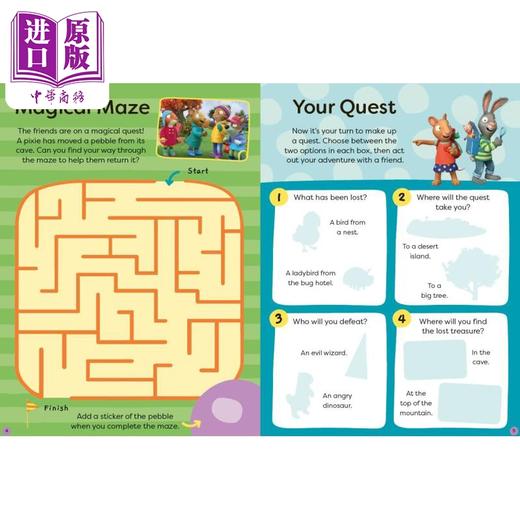 【中商原版】Pip and Posy 波西和皮普4册 英文原版 Look and Say 儿童故事绘本 贴纸活动书 Best of Friends Outdoor Explorers 商品图4