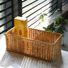 【浅咖色】娜家仿藤长形塑编收纳篮 商品缩略图3