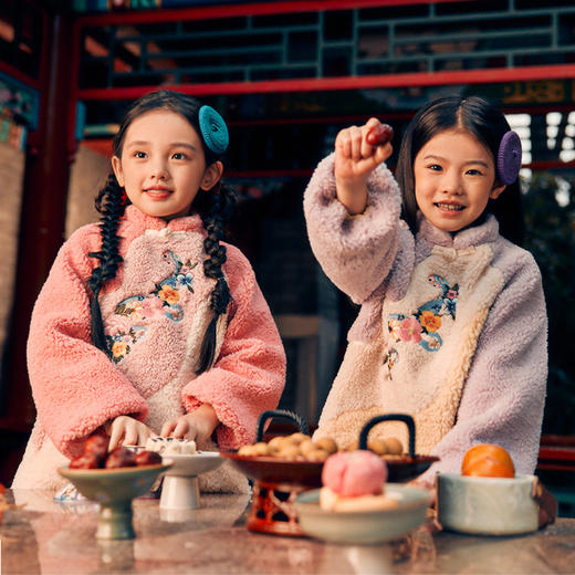 年衣童装女童旗袍裙连衣裙冬装儿童演出服宝宝周岁新中式礼服裙子（下单送喜乐之声发饰）N1244499C02 商品图1