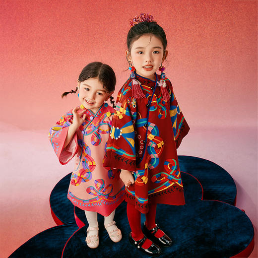 送花圃发卡 年衣童装女童旗袍唐装秋冬新款连衣裙儿童裙子加绒演出服礼服冬装（送花圃发卡） 商品图0