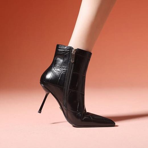 【预售7天】设计师款~秋冬季绝美高品，里外全皮气质女神小短靴XC&SL261 商品图4