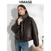 VIMAGE纬漫纪帅气立领时尚复古鹅绒保暖皮羽绒外套冬季新款VD2411309 商品缩略图8