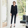 IWY/秋冬款藏青西装小腿裤套装气质高端干练一粒扣商务接待职业装CP1909 商品缩略图2