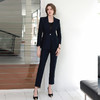 IWY/秋冬款藏青西装小腿裤套装气质高端干练一粒扣商务接待职业装CP1909 商品缩略图3