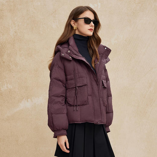 PR007斯尔丽24冬季新款鸭绒泡芙柔软廓形时尚气质减龄百搭短款羽绒服 商品图5