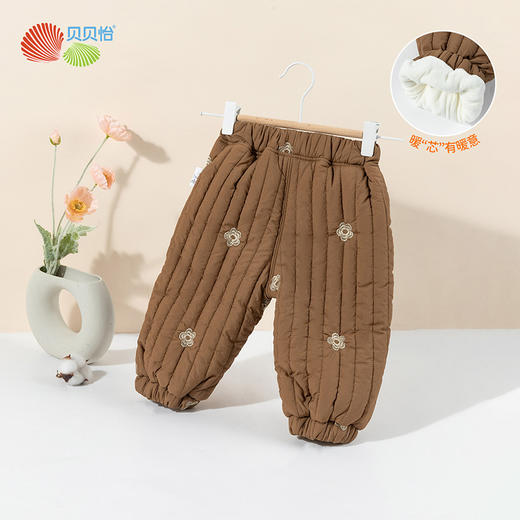 贝贝怡童装儿童棉裤小童秋冬保暖加厚长裤子2024冬季新款女童冬装ZB4DK025 商品图1