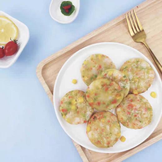 大洋世家果蔬鲜虾饼160g/袋方便营养蔬菜虾排早餐 商品图3