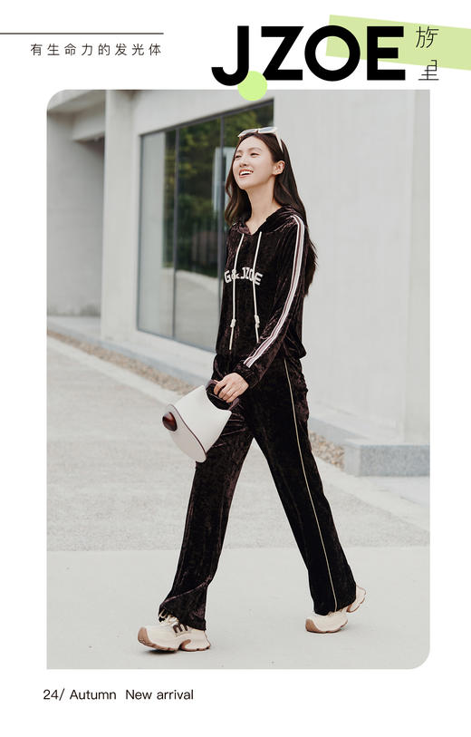 族里J.ZOE女装 时尚休闲窄版阔腿裤9E33K3415 商品图0