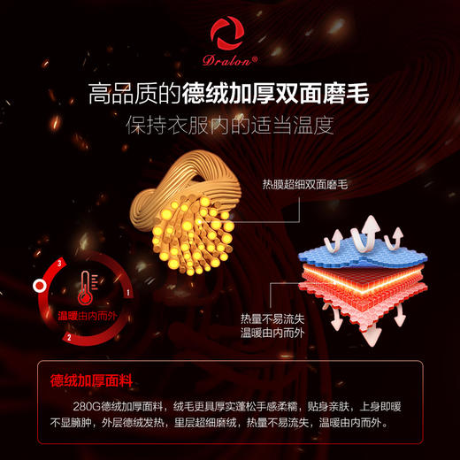 【套装】柒牌男士保暖内衣套装冬季德绒加厚圆领弹力秋衣秋裤无痕内穿打底	121F70070 商品图2