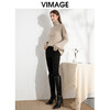 VIMAGE纬漫纪舒适保暖高领燕麦色100%绵羊毛针织衫24冬季新款VC2401302 商品缩略图2