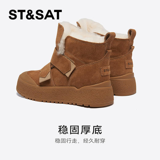 星期六魔术贴包头厚底雪地靴SSC411A656 商品图8