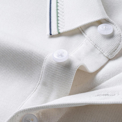 【羊毛蚕丝混纺 磨毛保暖】罗蒙秋冬男装长袖POLO衫男士商务休闲撞色领长袖polo衫男t恤 商品图13