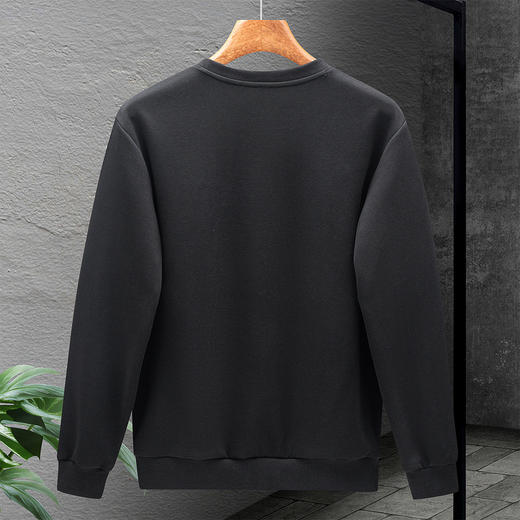 【7A抗菌 蚕丝混纺】罗蒙春秋男装卫衣绣花胸标男士卫衣春秋2024新款卫衣男 商品图1