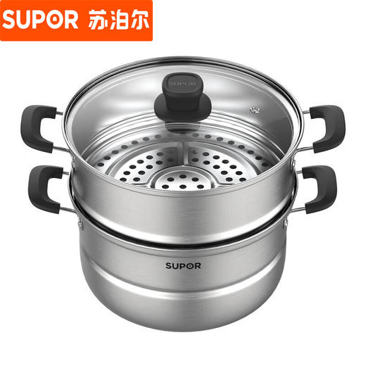 【内购专享】苏泊尔好帮手不锈钢双层蒸锅VZ26BS05 商品图2