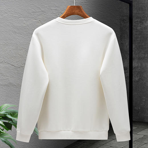 【加绒加厚】罗蒙秋冬男装卫衣抗菌含桑蚕丝加绒加厚保暖卫衣男打底T恤 商品图1