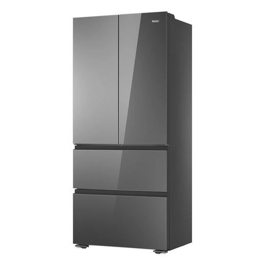 海尔485升全空间保鲜594mm专业超薄零嵌法式多门家用电冰箱一级能效彩晶玻璃面板BCD-485WGHFDB9GSU1 商品图1