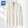 【7A抗菌 棉混纺】罗蒙春秋男装长袖POLO衫男士休闲百搭舒适星空格polo衫男长袖t恤 商品缩略图3