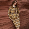 Famecoco冬季格子羊毛毛呢套装裙两件套女FAB8EA022 商品缩略图2