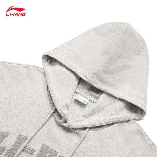 李宁卫衣男都市学院风时尚刺绣宽松连帽运动上衣AWDU615 商品图4